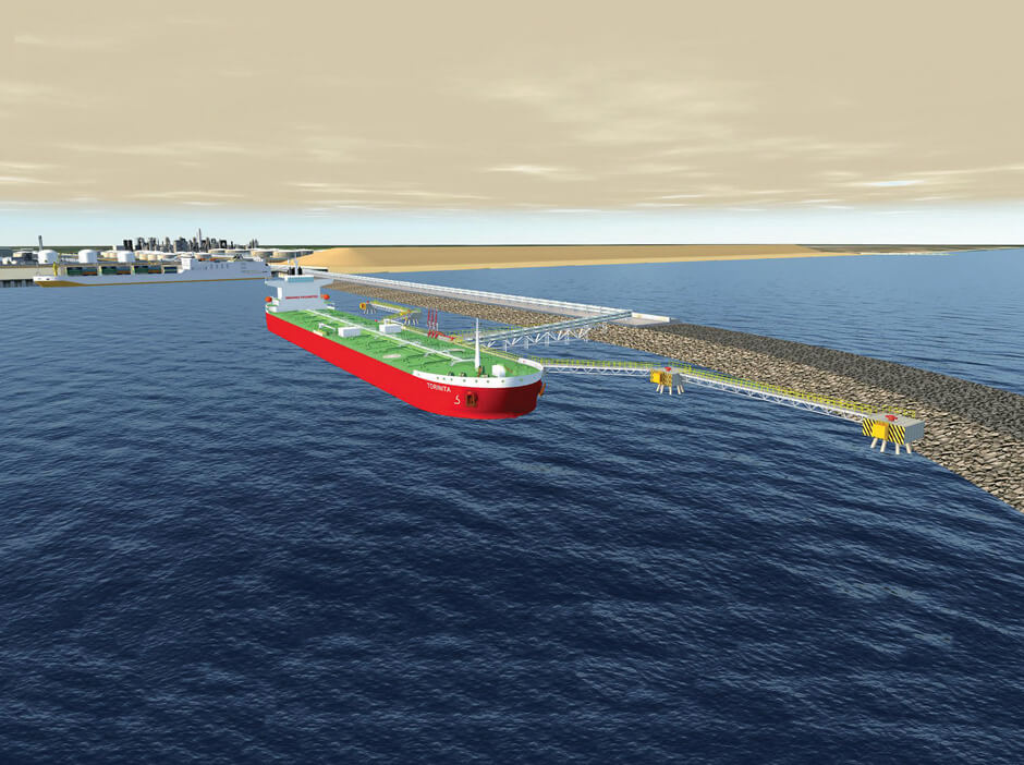 Port pétrolier, minéralier et commercial en eau profonde